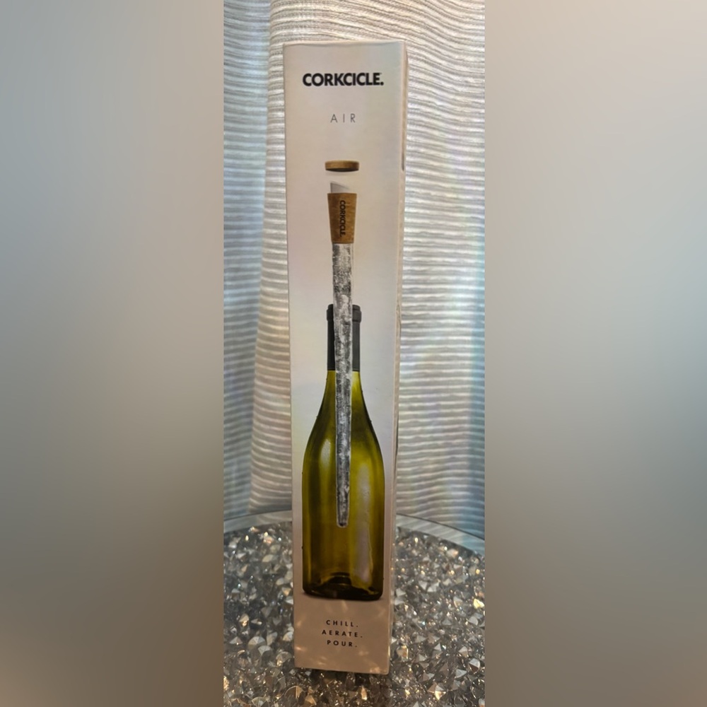 Corkcicle Air Wine Chiller - Silver and Tan - Picture 3 of 10